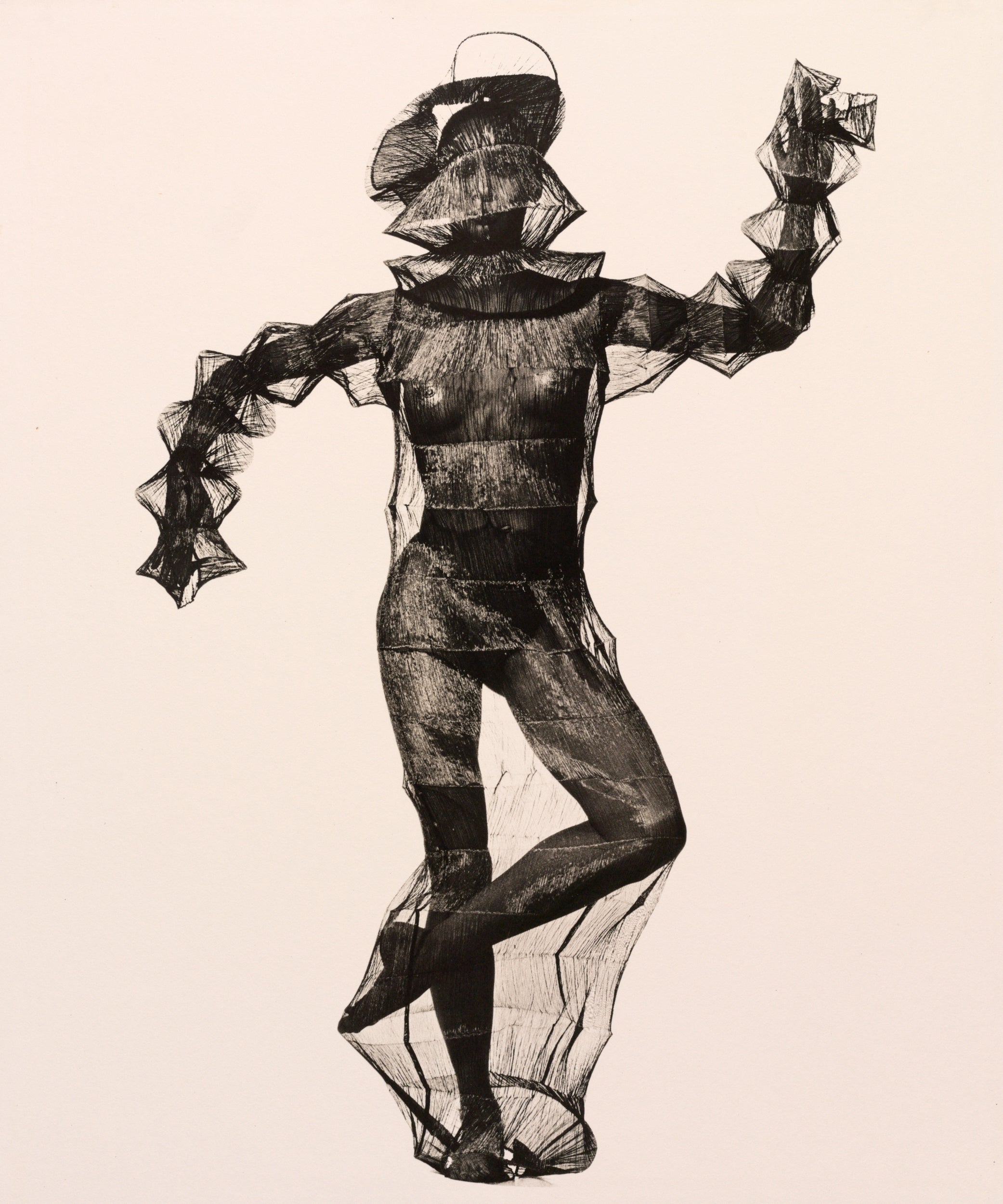 Young Woman in a Net (Miyake Design)
