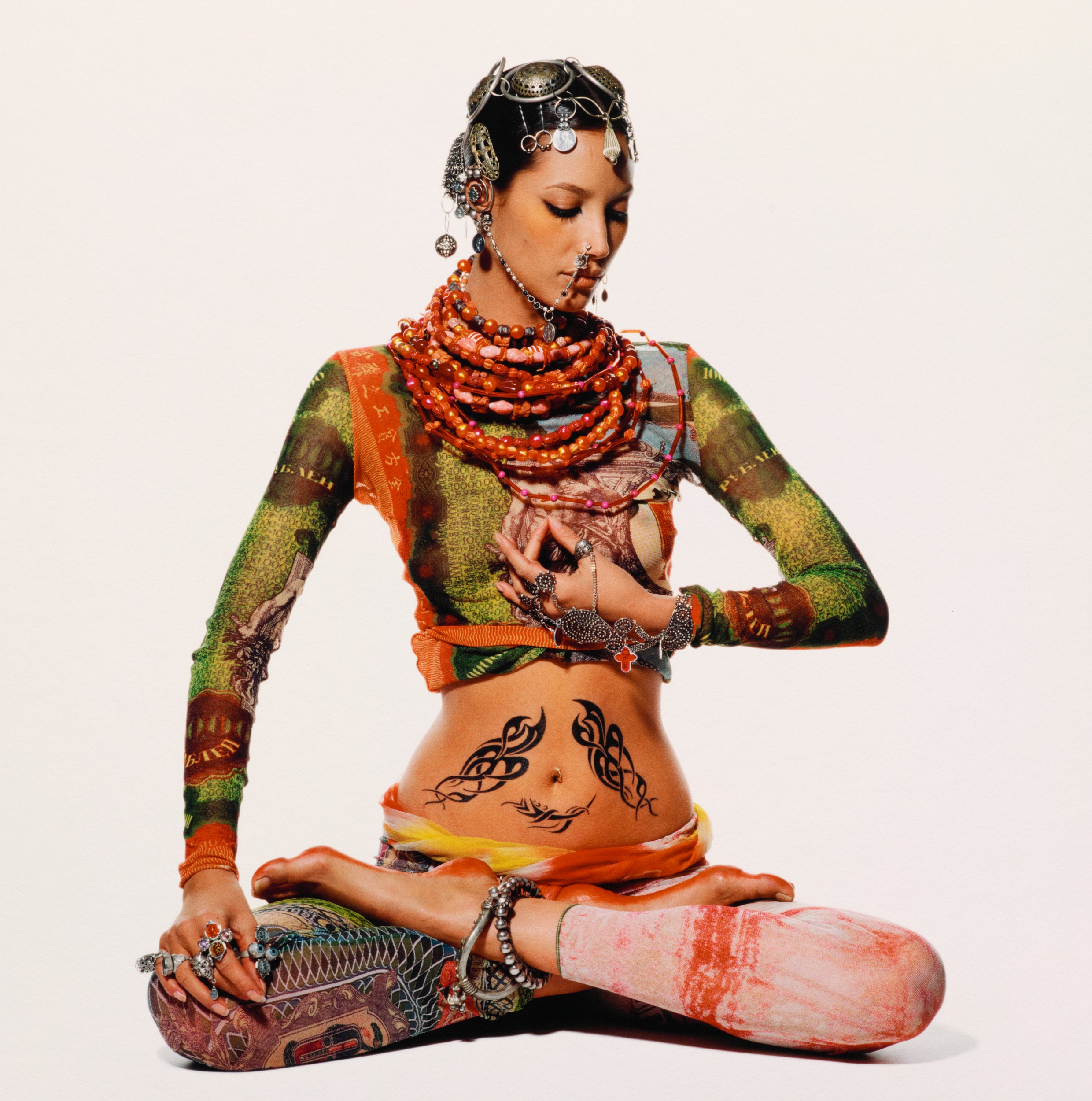 Christy Turlington in Yoga Position
