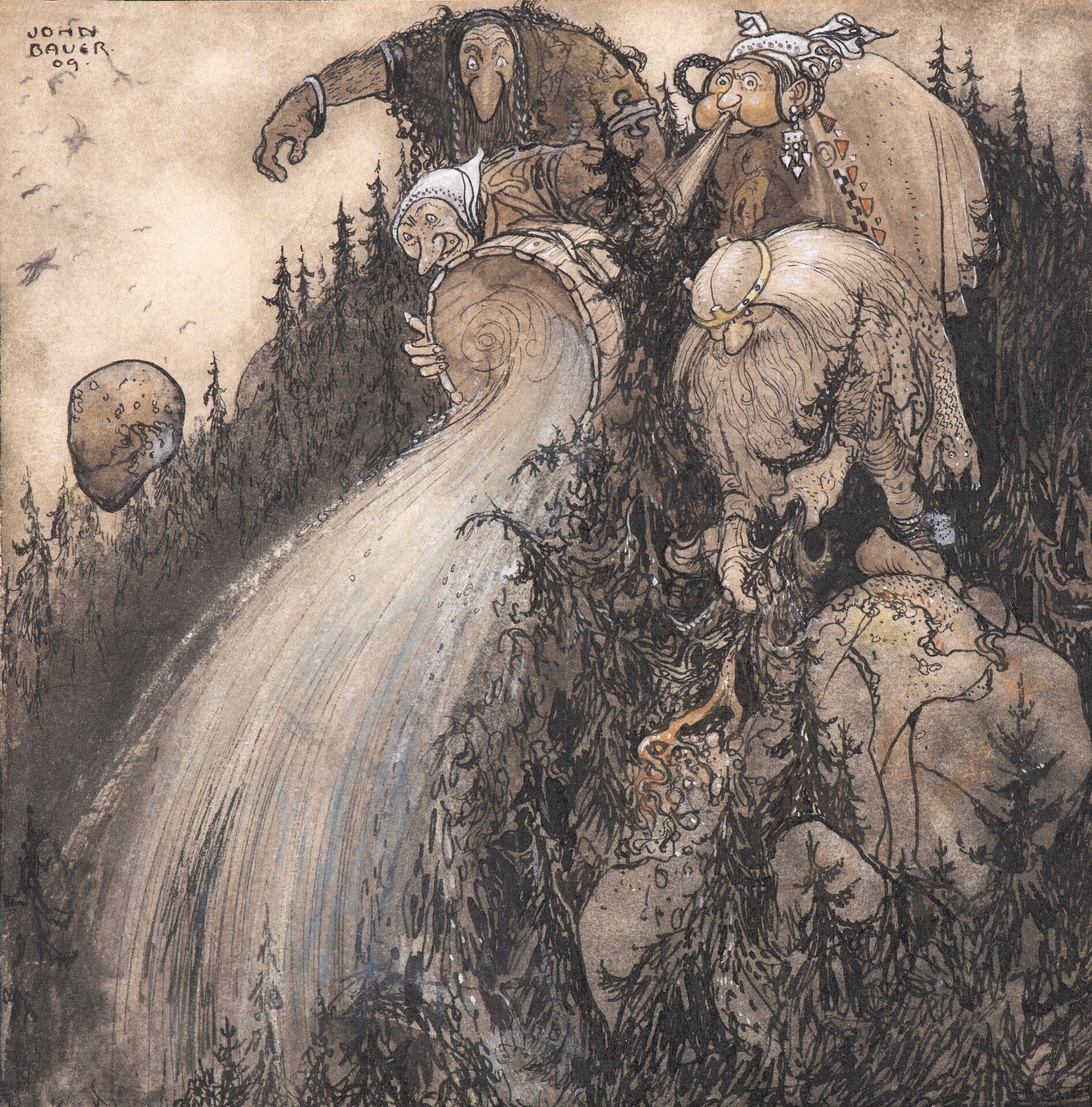 Det dånade, brusade, väste, ven