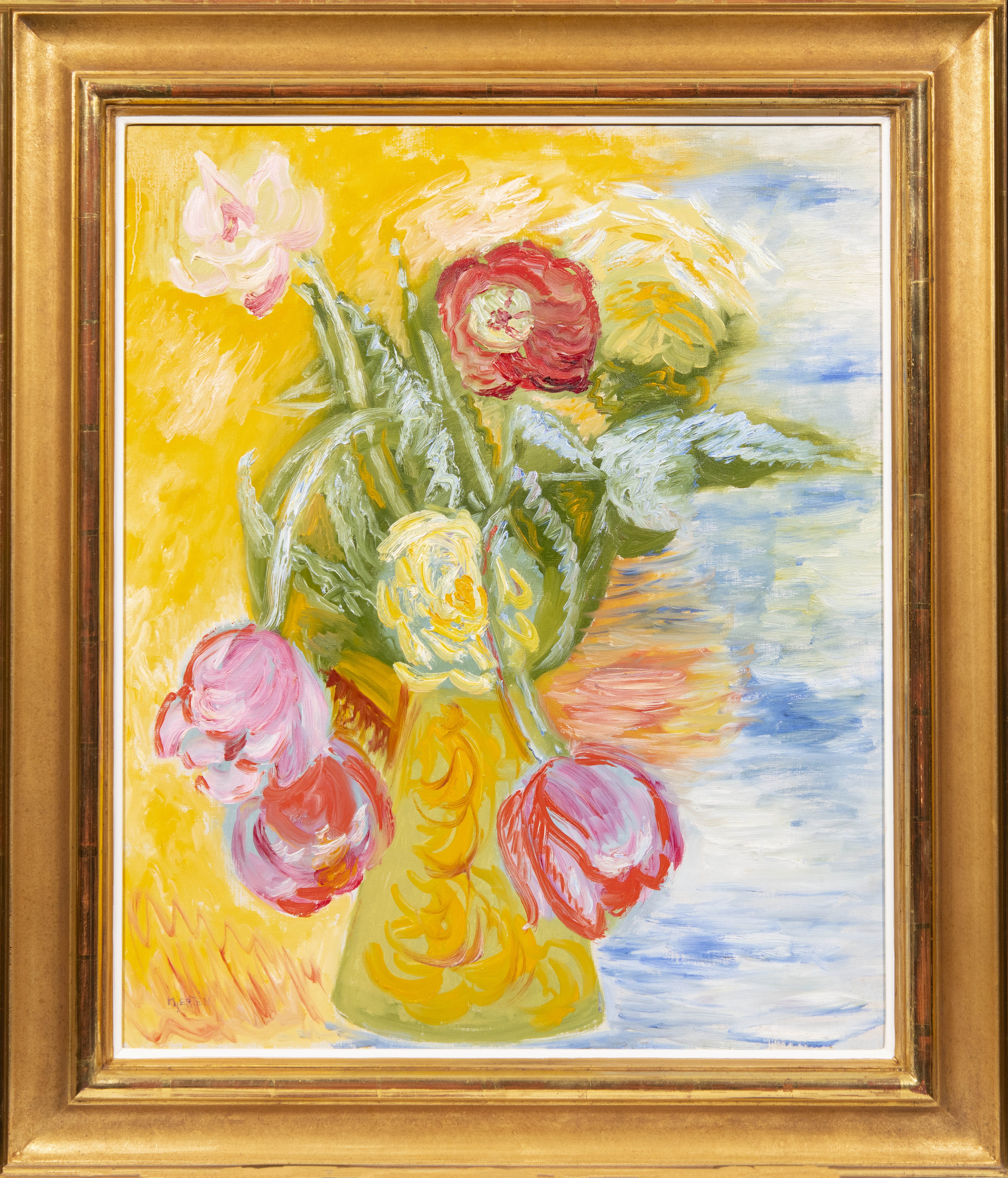 Blomsterstilleben med tulpaner